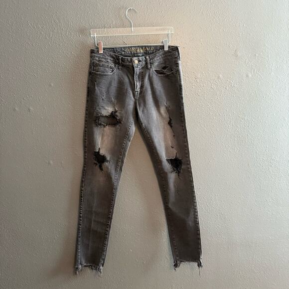 American Eagle Distressed Skinny Jeans Size 32x36 - Picture 1 of 8